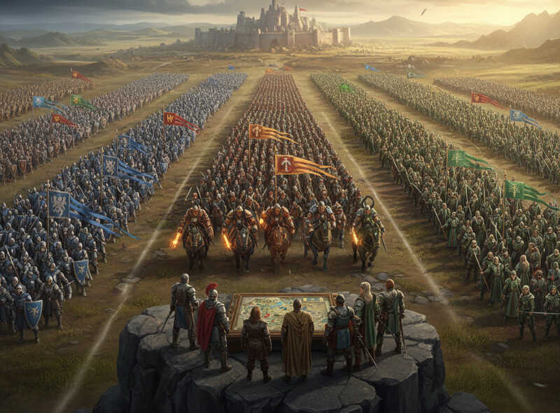 Alliances clans guerres inter royaume entraide attaques synchronisees marches groupes