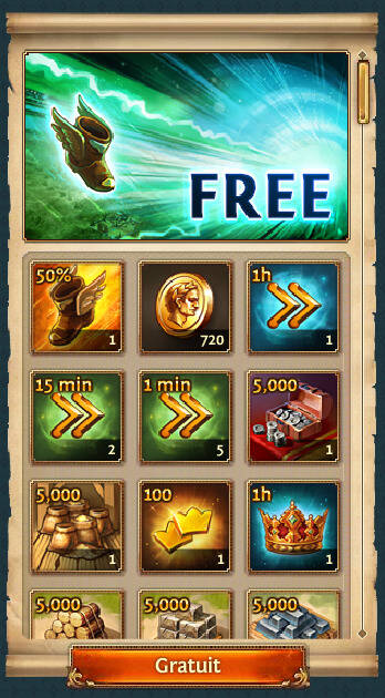 Bonus journalier gratuit