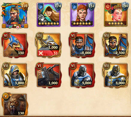 Citadelle elfique 25 infanterie volants lvl7